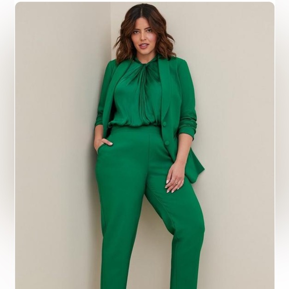 Torrid Satin Knot Front High Neck Tank - Picture 3 of 9